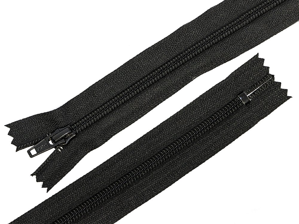 Reißverschluss YKK nicht teilbar Spirale 55 cm - schwarz