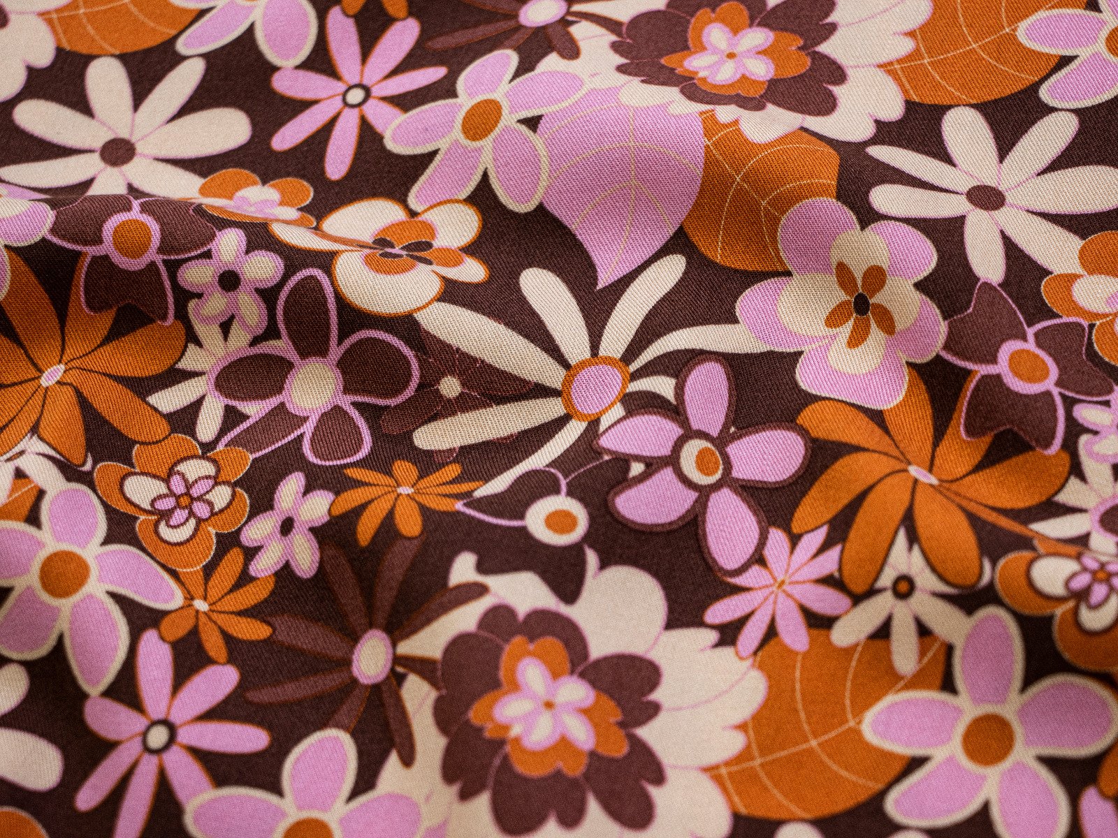 Twill Viskose - Retroblumen - beere