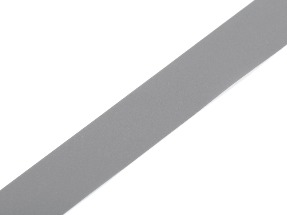 Reflexband 20 mm zum Annähen - uni grau
