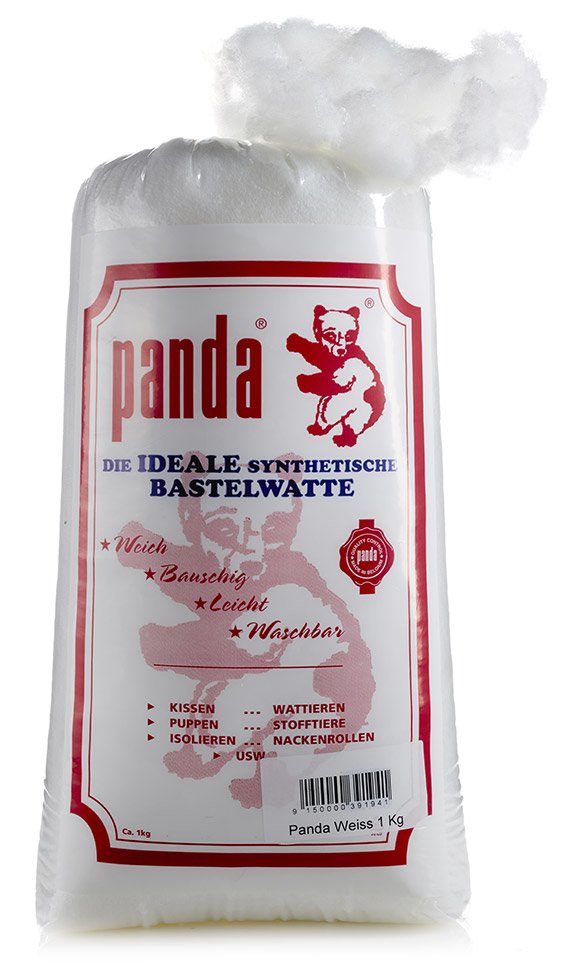 Füllwatte Panda - 1 Beutel/1Kg - weiß