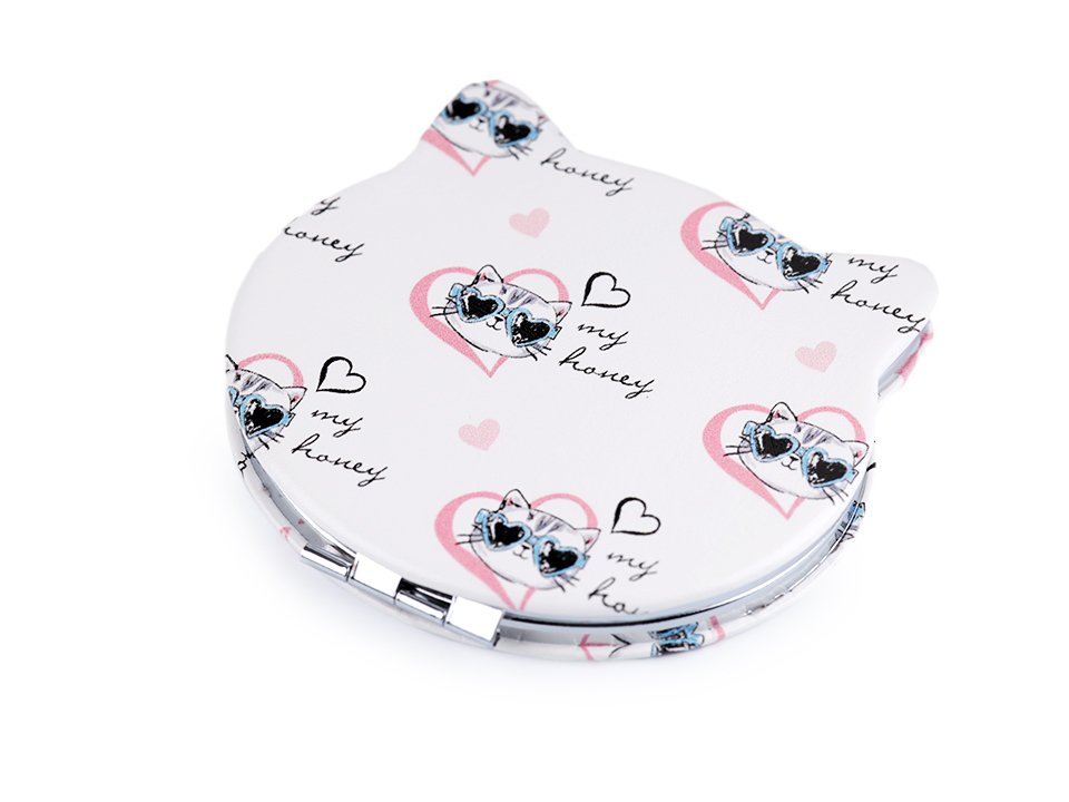 Kosmetikspiegel Katze 7 x 7,6 cm - my Honey - rosa