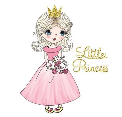 Transfer-Applikation zum Aufbügeln ca. 19,5 cm x 24,0 cm - große Little Princess