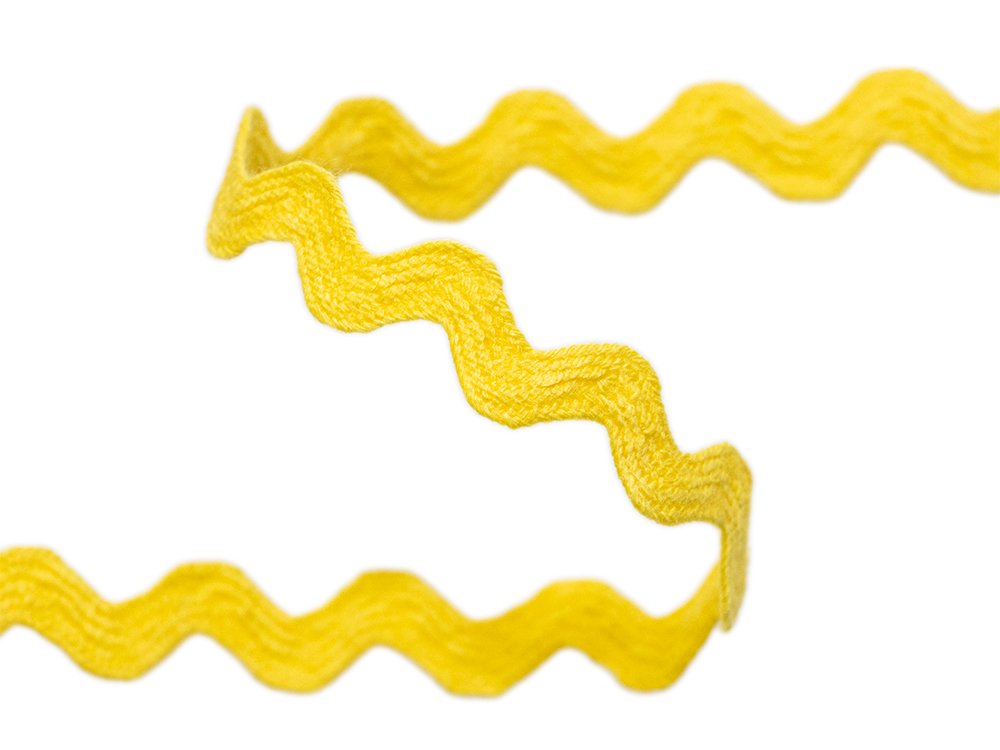Bogenlitze Zackenlitze hochwertige Baumwolle - ca. 10 mm - uni gelb