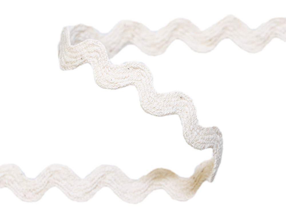 Bogenlitze Zackenlitze hochwertige Baumwolle - ca. 10 mm - uni cremé