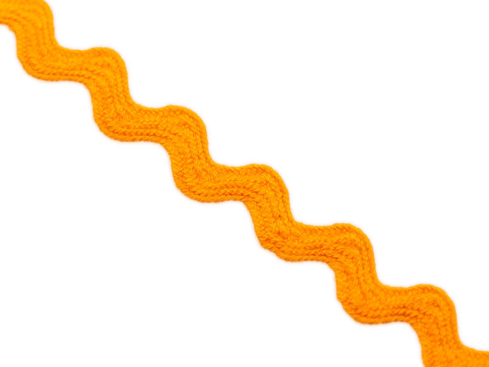Bogenlitze Zackenlitze hochwertige Baumwolle - ca. 10 mm - uni orange