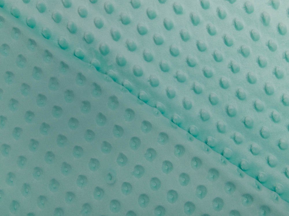 Wellnessfleece Minky mit Noppenprägung - uni mint