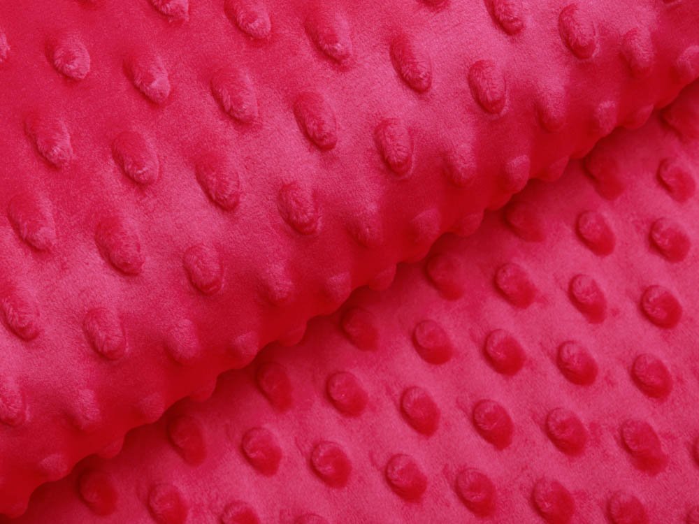 Wellnessfleece Minky mit Noppenprägung - uni pink