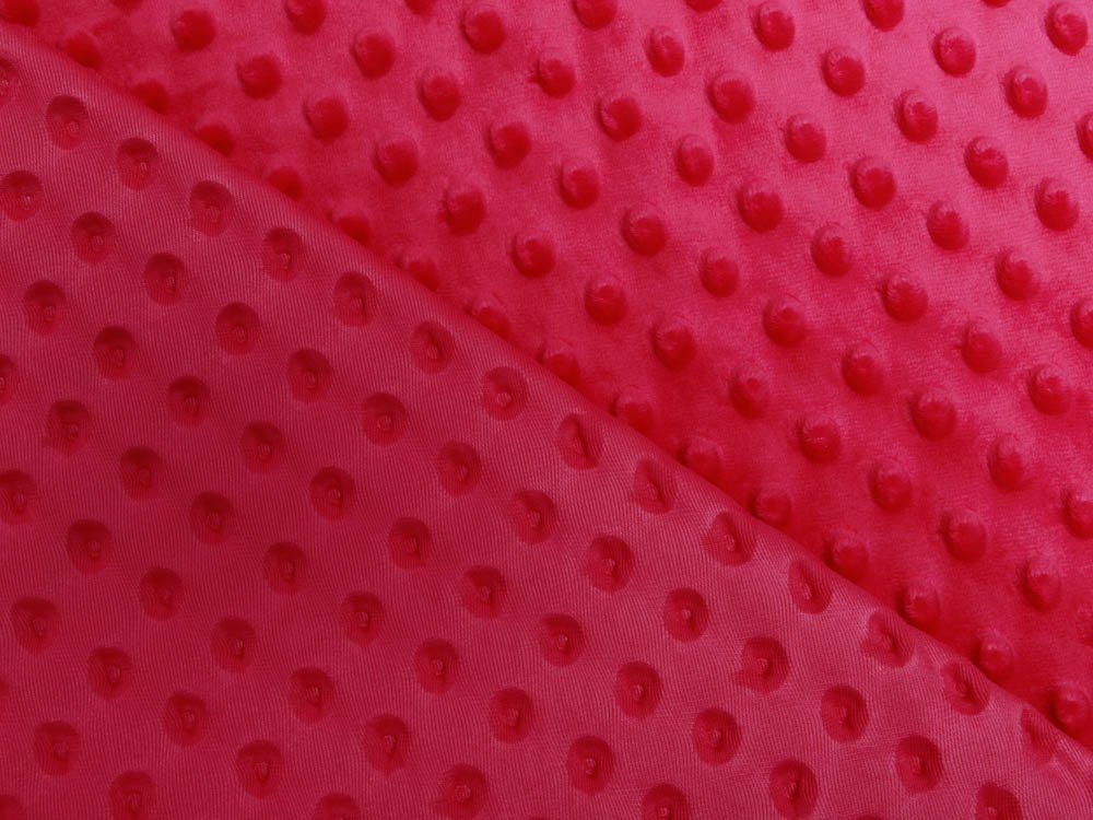 Wellnessfleece Minky mit Noppenprägung - uni pink