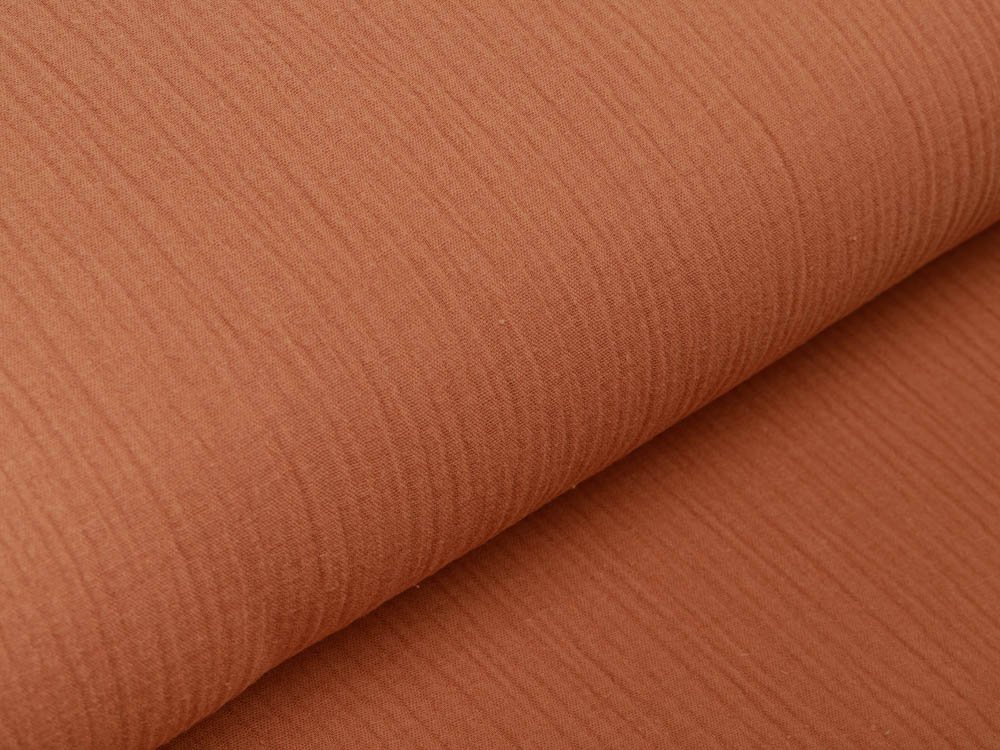 Musselin Baumwolle Hydrofiel Double Gauze - uni dunkles camel