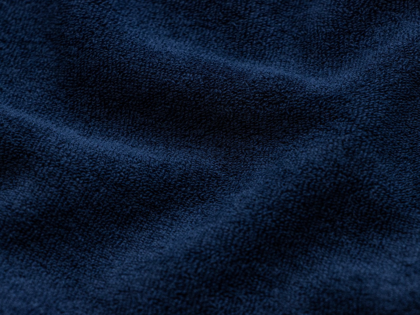 Stretch Frottee - uni marineblau