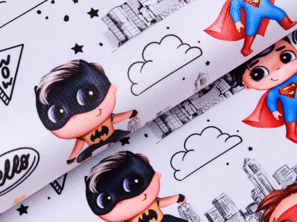 Struktur Velvet - Superhelden Boys - zartes grau