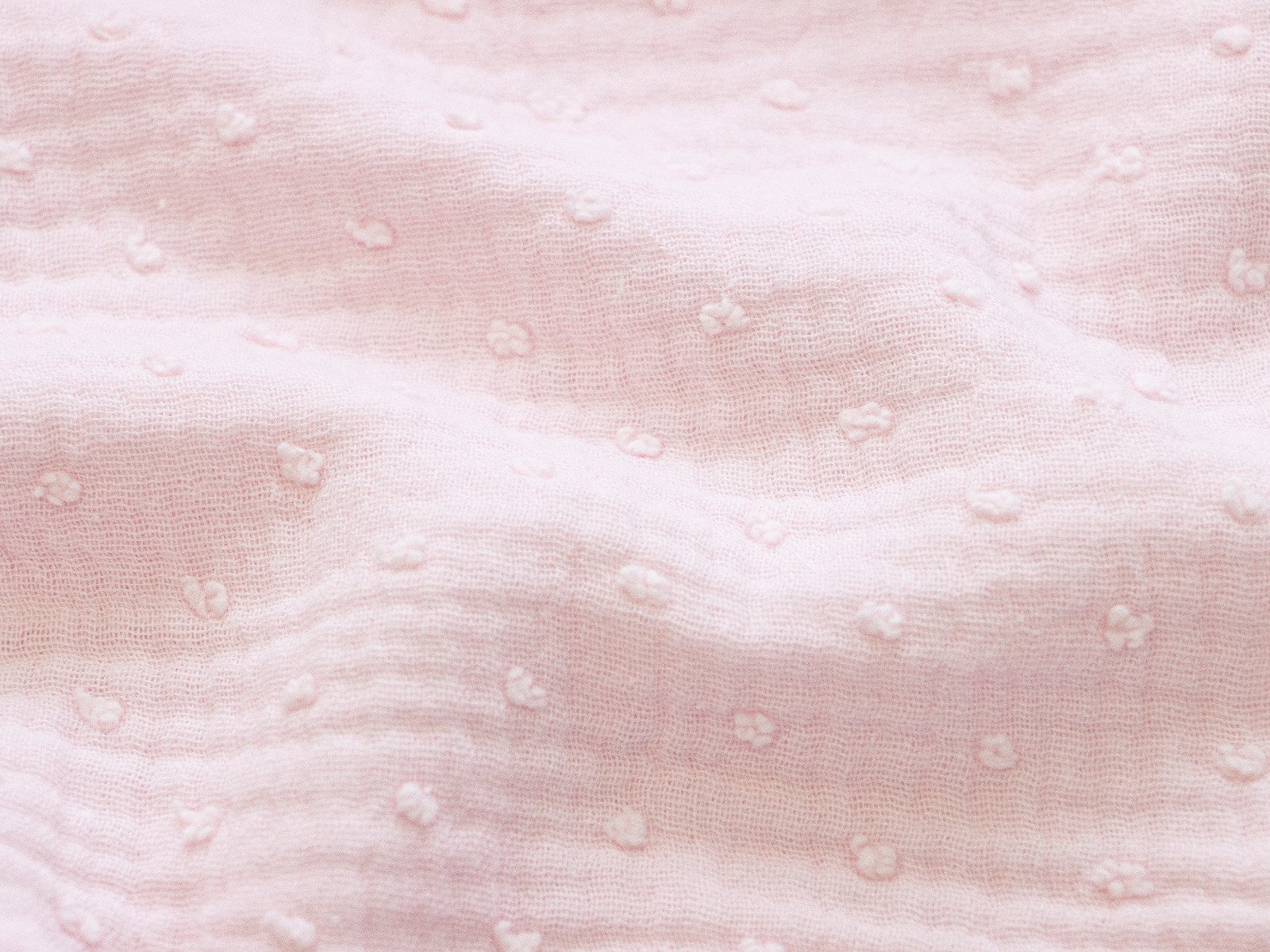 Musselin Baumwolle Double Gauze Dobby 130 gr/qm - rosa
