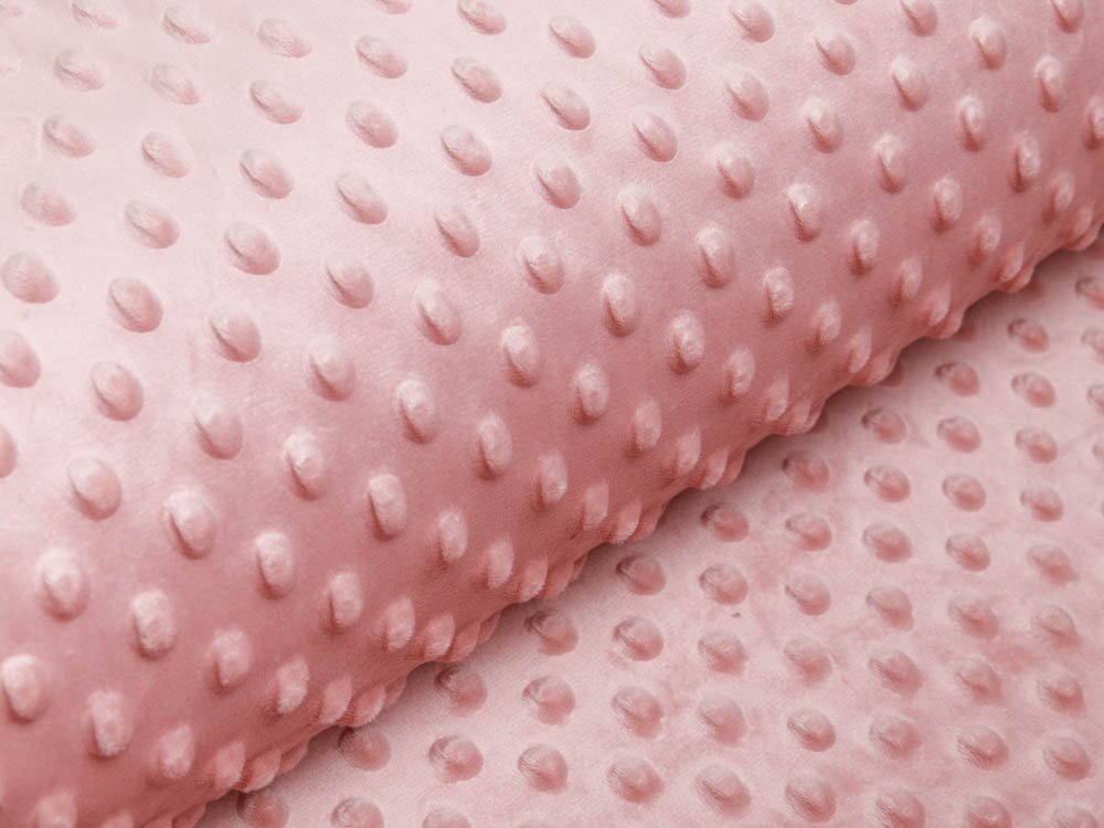 Wellnessfleece Minky mit Noppenprägung - uni altrosa