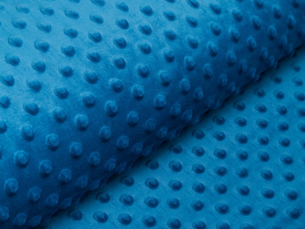 Wellnessfleece Minky mit Noppenprägung - uni petrol