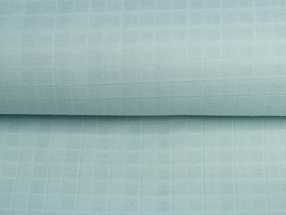 Musselin Baumwolle Snoozy Single Gauze Spinacker - ca. 1 cm x 1 cm Karos - uni altmint