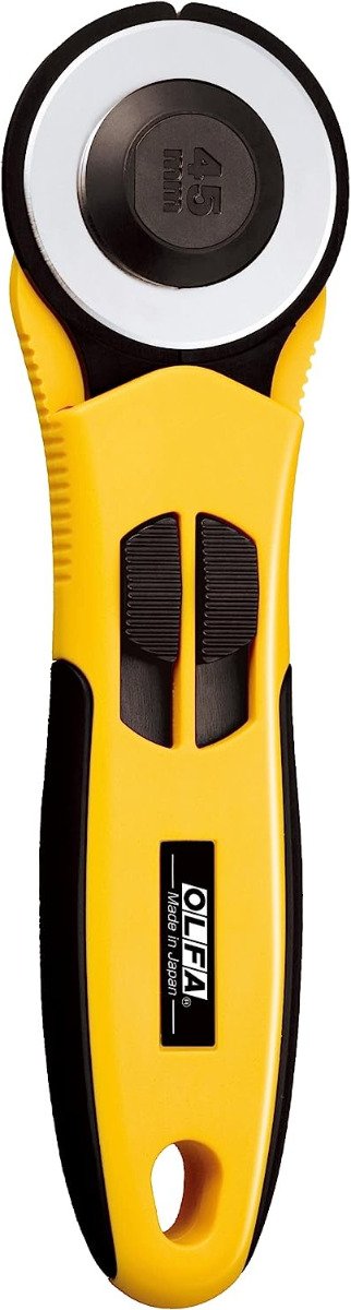 Rollschneider OLFA 45 mm mit Comfort Griff - gelb