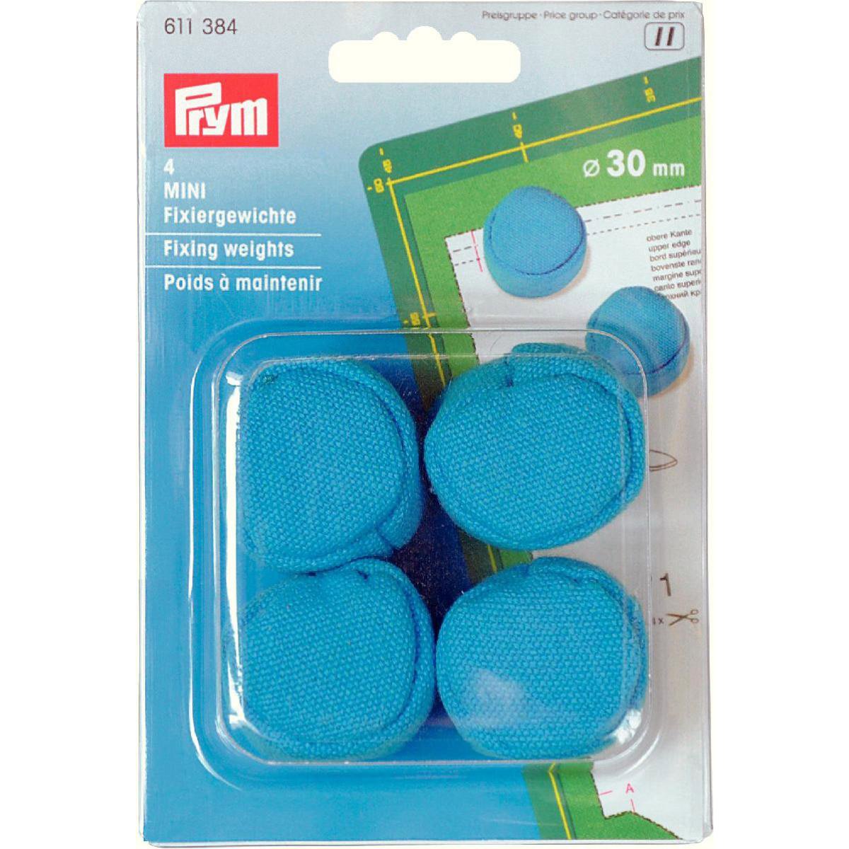 Fixiergewichte mini 30 mm 4 Stück - blau
