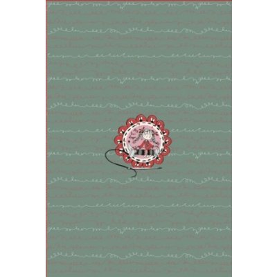 Jersey Digitaldruck Stenzo Sewing PANEL ca. 60 cm x 50 cm - Mädchen mit Nadel und Faden - mint