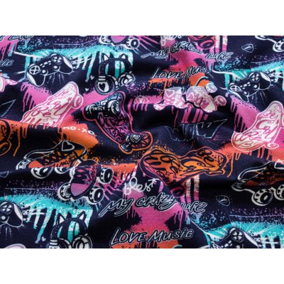 Jersey Digitaldruck - coole Skatermotive - navy