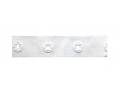 Druckknopfband 18 mm - uni wollweiß