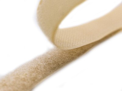Klettband zum Aufnähen Flauschband & Hakenband ca. 20 mm - sand