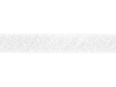 Hochwertiges Schrägband Baumwolle gefalzt 20 mm - uni weiß