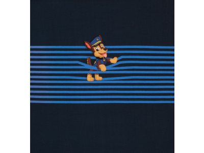 Jersey Swafing Paw Patrol PANEL ca. 50 x 60 cm - Chase auf Streifen - blau