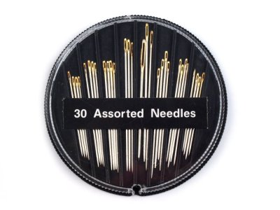 Nadeln mit vergoldetem Nadelöhr - 30 Stück