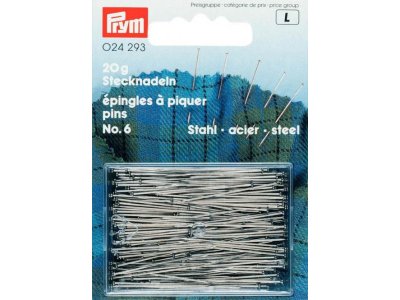 Stecknadeln Prym ST 0,60 x 30 mm - silberfarben - 20g