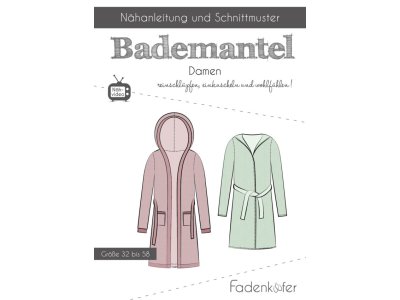 Papier-Schnittmuster Fadenkäfer Bademantel Erwachsene