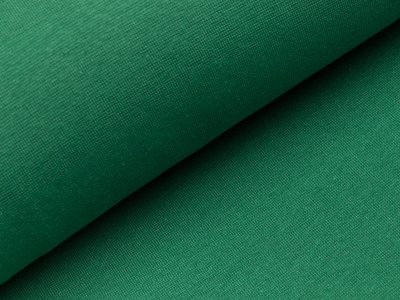 Glattes Bündchen im Schlauch uni - dunkles grün