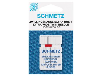 Zwillingsnadel extra breit Schmetz 130/705 H ZWI BR 100/6,0 mm