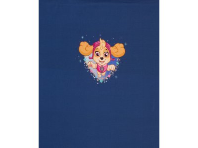 Jersey Swafing Paw Patrol PANEL ca. 50 x 60 cm  - Skye im Sternenherz - blau