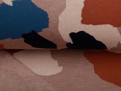 Leicht angerauter Sweat Melange Softtouch by Poppy - Camouflage - meliert taupe