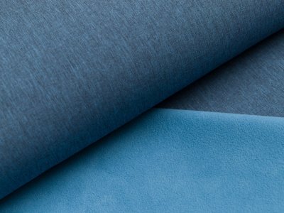 Jackenstoff Softshell uni - meliert blau