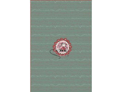 Jersey Digitaldruck Stenzo Sewing PANEL ca. 60 cm x 50 cm - Mädchen mit Nadel und Faden - mint
