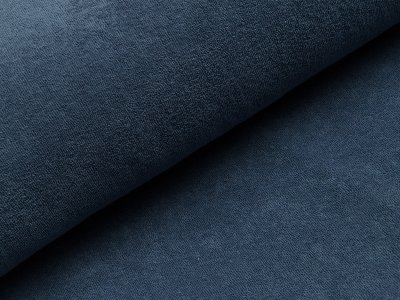 Elastischer Frottee - uni jeansblau