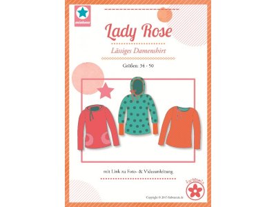 Schnittmuster Lady Rose lässiges Damenshirt