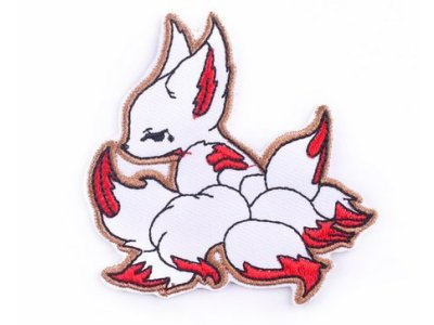 Stick - Applikation ca. 5,9 cm x 4,8 cm - little Fox - weiß