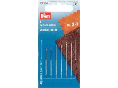 Ledernadeln Prym ST 3-7 - silberfarben - 6 Stück