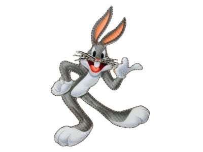 Applikation zum Aufbügeln Bugs Bunny - Mein Name ist Hase - grau