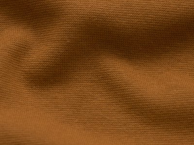 Glattes Bündchen im Schlauch - uni cognac 