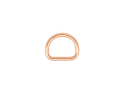 Halbrundringe / D-Ringe Metall - 4 Stück ca. 16 mm - roségold