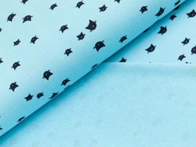 Sommer Sweat - Katzenköpfe - türkisblau
