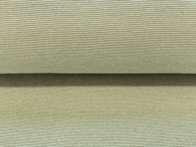 Bündchen glatt 70cm im Schlauch - 1mm - breite Streifen - weiß-grün