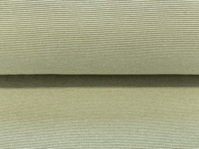 Bündchen glatt 70 cm im Schlauch - 1mm - breite Streifen - weiß-grün
