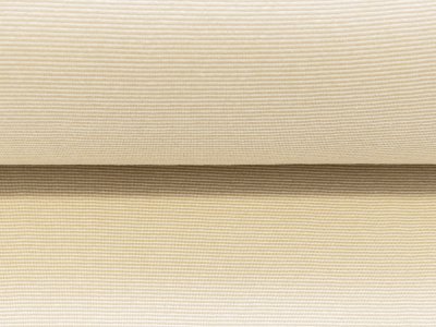 Bündchen glatt 70 cm im Schlauch - 1mm - breite Streifen - weiß-beige