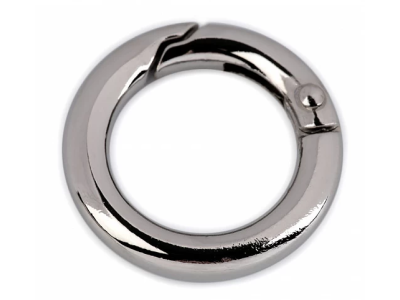 Karabiner Ring 2 Stück für Handtaschen/Schlüssel 18 mm - silberfarben