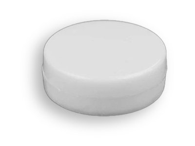 Mini Rasseldose ca. 18 mm 2 Stück - weiß