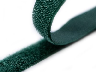 Klettband zum Aufnähen Flauschband & Hakenband ca. 20 mm - flaschengrün